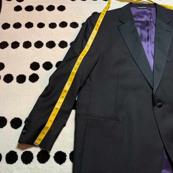 Vintage 90s Union Label Jack Victor Gable Tux Super 100's Wool Tuxedo Jacket - Picture 16 of 16